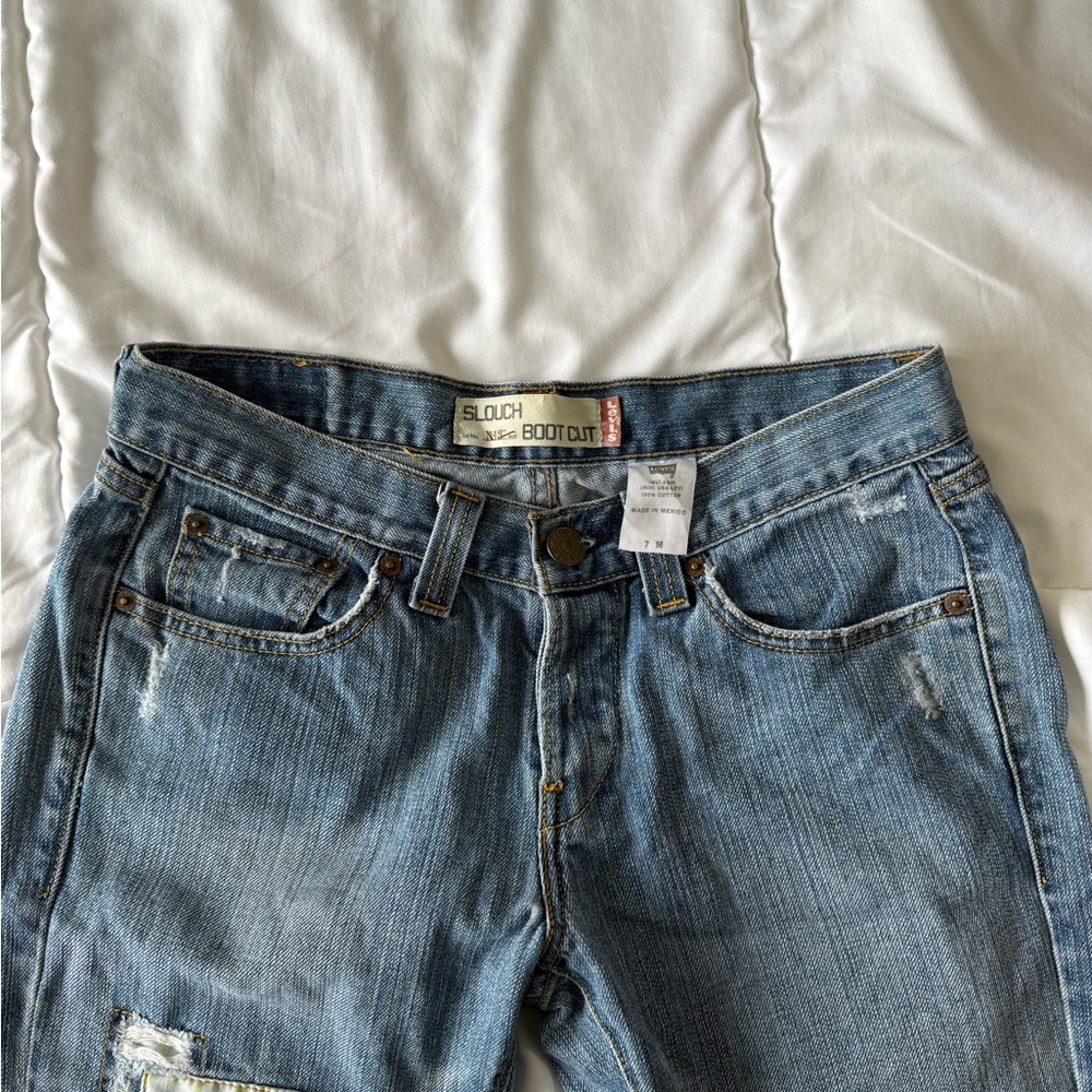 Levi's Blue Patchwork Boot Cut Jeans - image 2